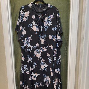 Navy and Flower Dress